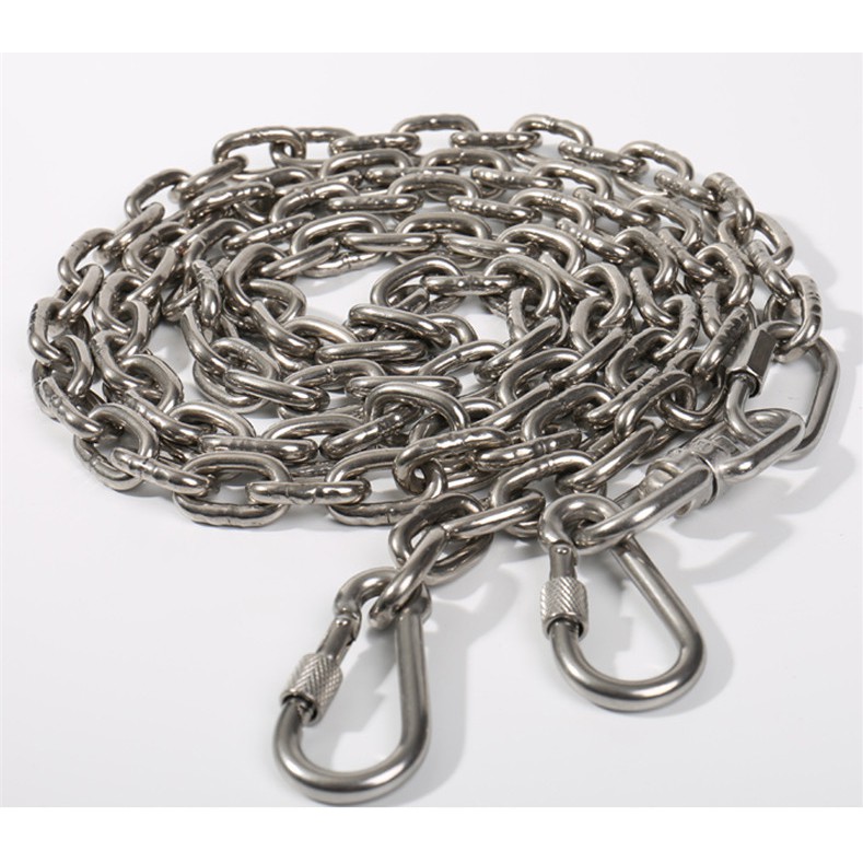 Cadena De Oro 18K De Acero Inoxidable Para Perros – Correa De Rastreo Con Mango De Cuero Genuino (Talla L)