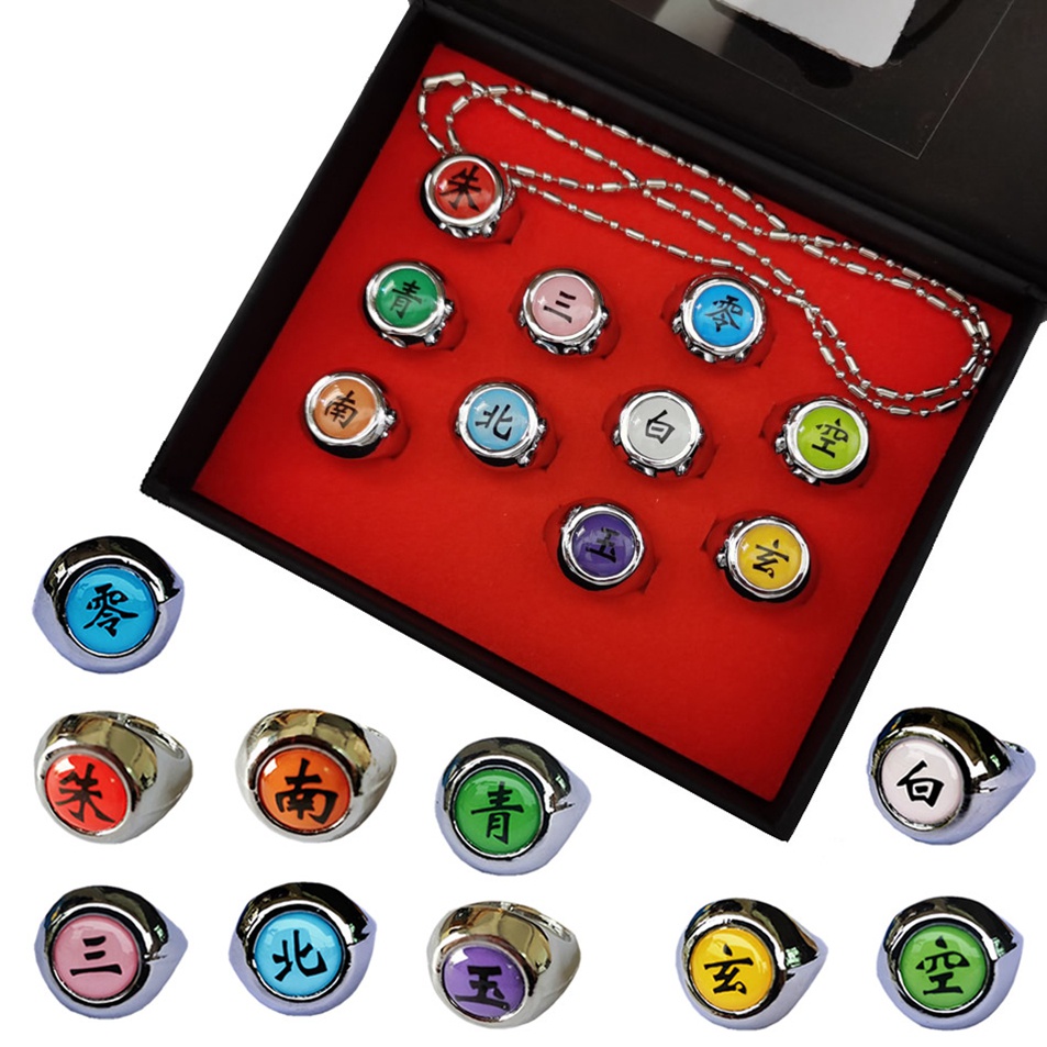 Anillo Itachi Uchiha Naruto Akatsuki Cosplay Anime Con Caja