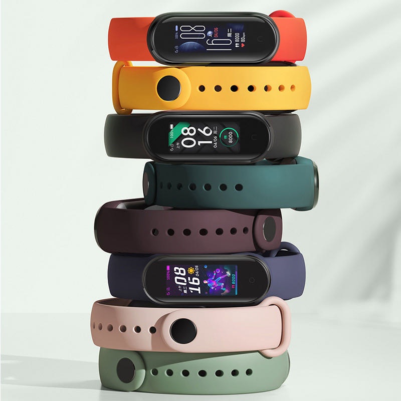 Xiaomi Mi Band 5 6 correa banda 3 4 silicona pulsera pulsera Xiaomi Mi Band  5 6 Mi5 Miband 5 rosa correa de muñeca Xiomi Mi Band 3/4/5/6