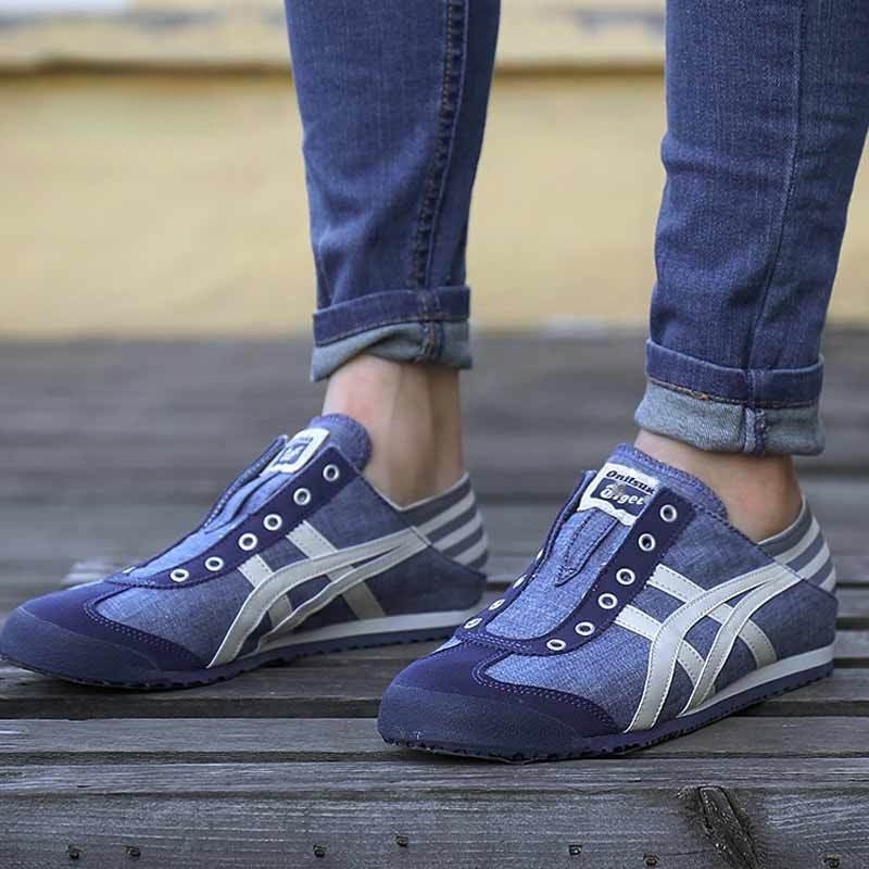 Asics Onitsuka Tiger Mexico 66 Mujeres Hombres Clasicos casual lazy running Zapatillas ss Azul 100 Genuino Zapatos De Tigre Shopee Colombia
