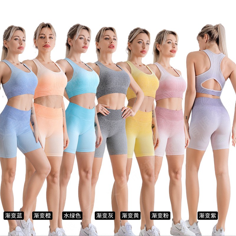 Conjunto de ropa deportiva sin costuras para mujer, traje