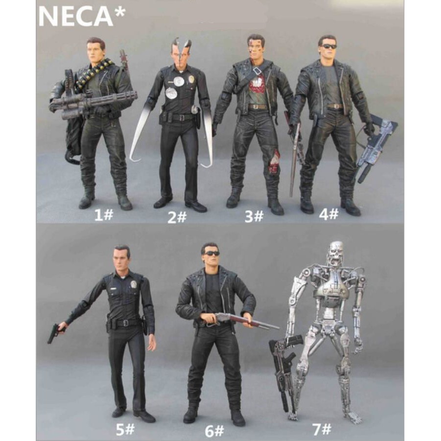NECA Terminator 2 T-800 Endoskeleton & T-1000 "Last Judgment" Movie Action Figures