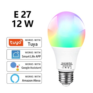 Tuya Wifi/Bluetooth Bombilla Inteligente Alexa Lámpara Led E27 RGB
