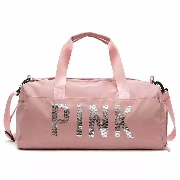 Bolsa de viaje lentejuelas Rosa bolsa de gimnasio para fitness