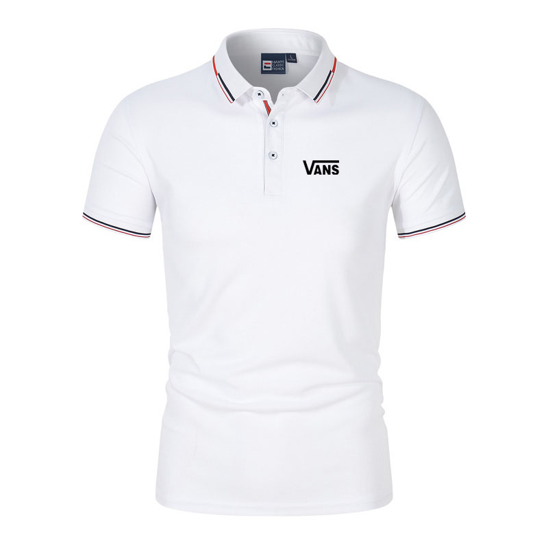 Nueva Vans Hombres Casual Polo Camiseta Moda Verano Alta Calidad
