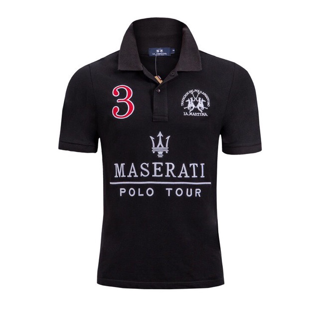 POLO De Manga Corta Para Hombre LA MARTINA X MASERATI CO PRINT Shopee Colombia