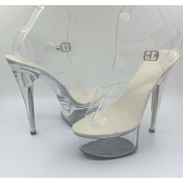 34-43 Tacones Súper Altos 15CM Stiletto Impermeable Sandalias De