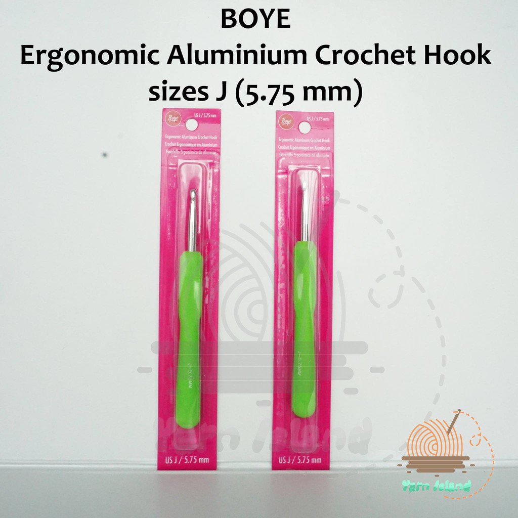 Boye Ergonomic Aluminum Crochet Hook - Size J