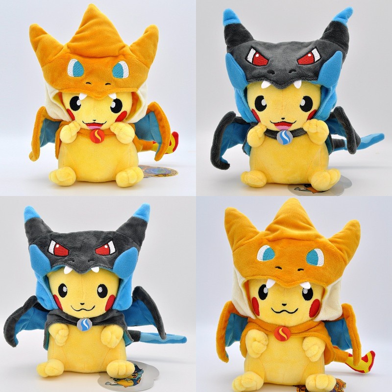 Muñeca Pokemon Pikachu Con Sombrero Charizard Peluche Suave