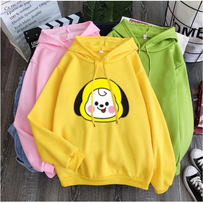 Bts Su ter De Personaje Lindo BT21 Sudadera Con Capucha Amarillo