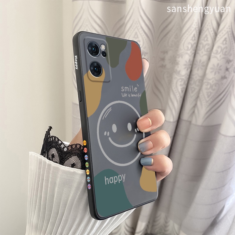 Oppo A96 5G Funda Gel Tpu Silicona transparente dibujo Smile