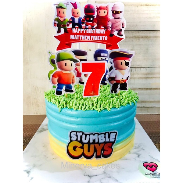 Jogo de fondant Stumble Guys Cake Topper Cake Picture Zuckerbild +