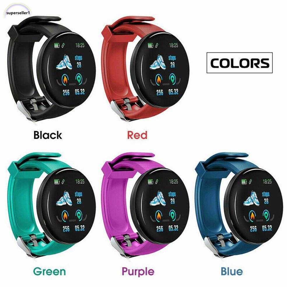 🔥Promoción🔥Reloj inteligente d18s impermeable Redondo con Rastreador de  ejercicio/Smartwatch con Bluetooth para hombre