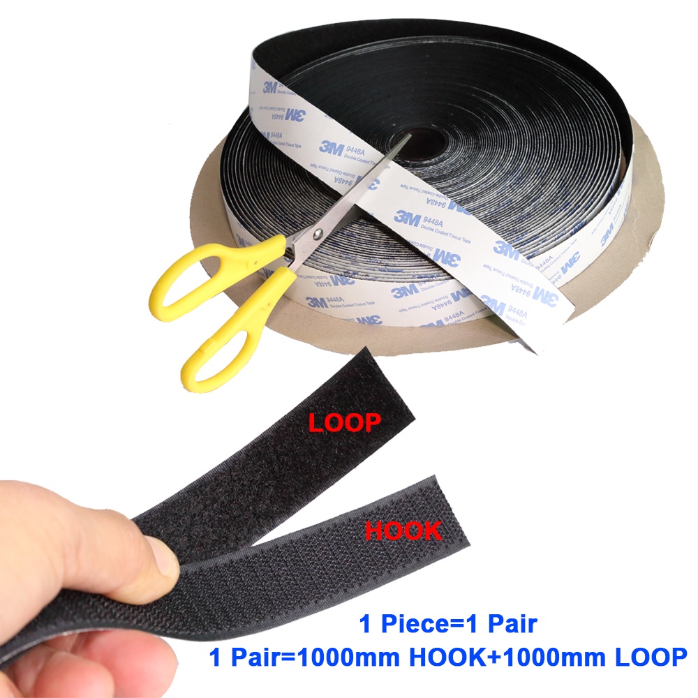 Comprar 5 pares de ganchos y bucles autoadhesivos fuertes con cinta  ajustable, gancho de cierre adhesivo de Velcro adhesivo de nailon con  pegamento para bricolaje