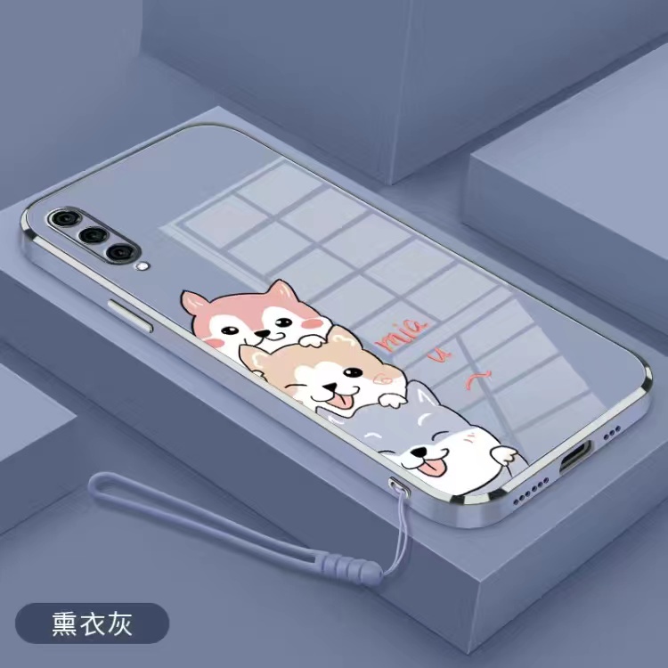 Custodia In Silicone TPU Per HUAWEI Y7 2019 / Y7 Prime, Con Telaio Galvanico – Bianco