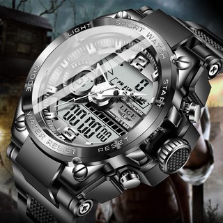 Reloj digital de cuarzo deportivo LIGE para hombre, relojes de