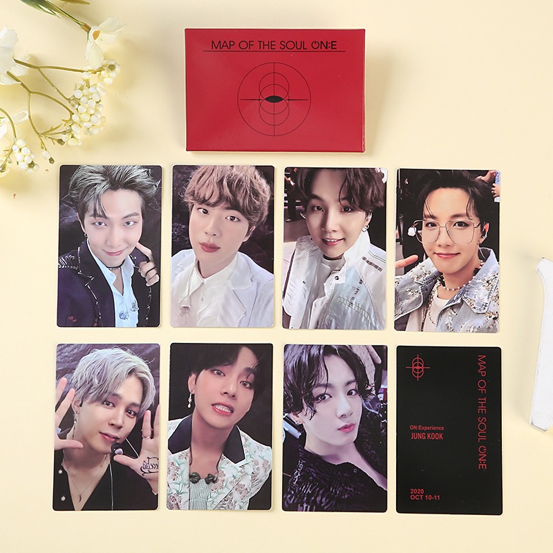 7Pcs/set KPOP BTS MAP OF THE SOUL ON:E Blu-ray DVD Photocard
