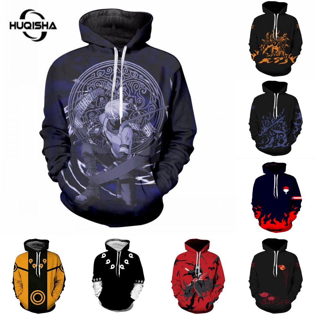 Sudadera con capucha de Naruto Akatsuki para mujer, ropa de calle con  estampado de símbolos de