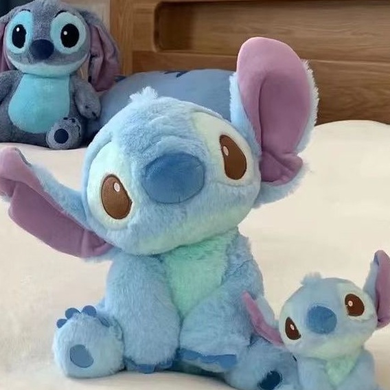 Muñecas De Peluche De Punto Rosa Azul Anime Juguetes Lilo Y Stitch