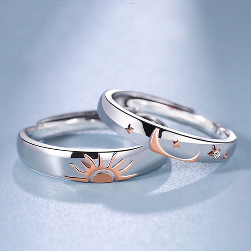  wangk Anillos románticos ajustables para parejas, 2