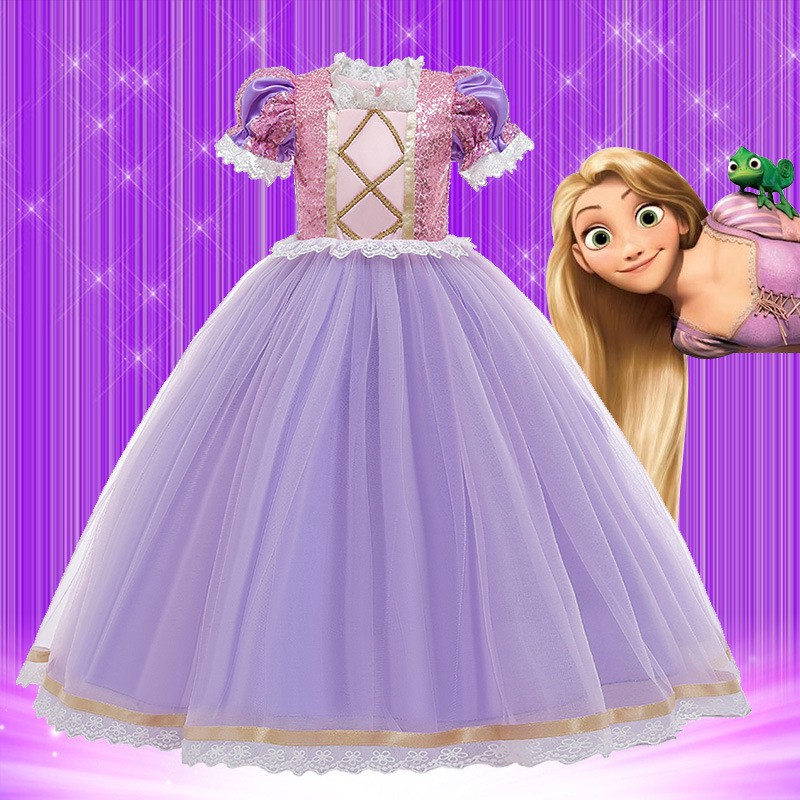 Rapunzel Disfraz Princesa Tul Disfraz Cenicienta Niña Vestido De