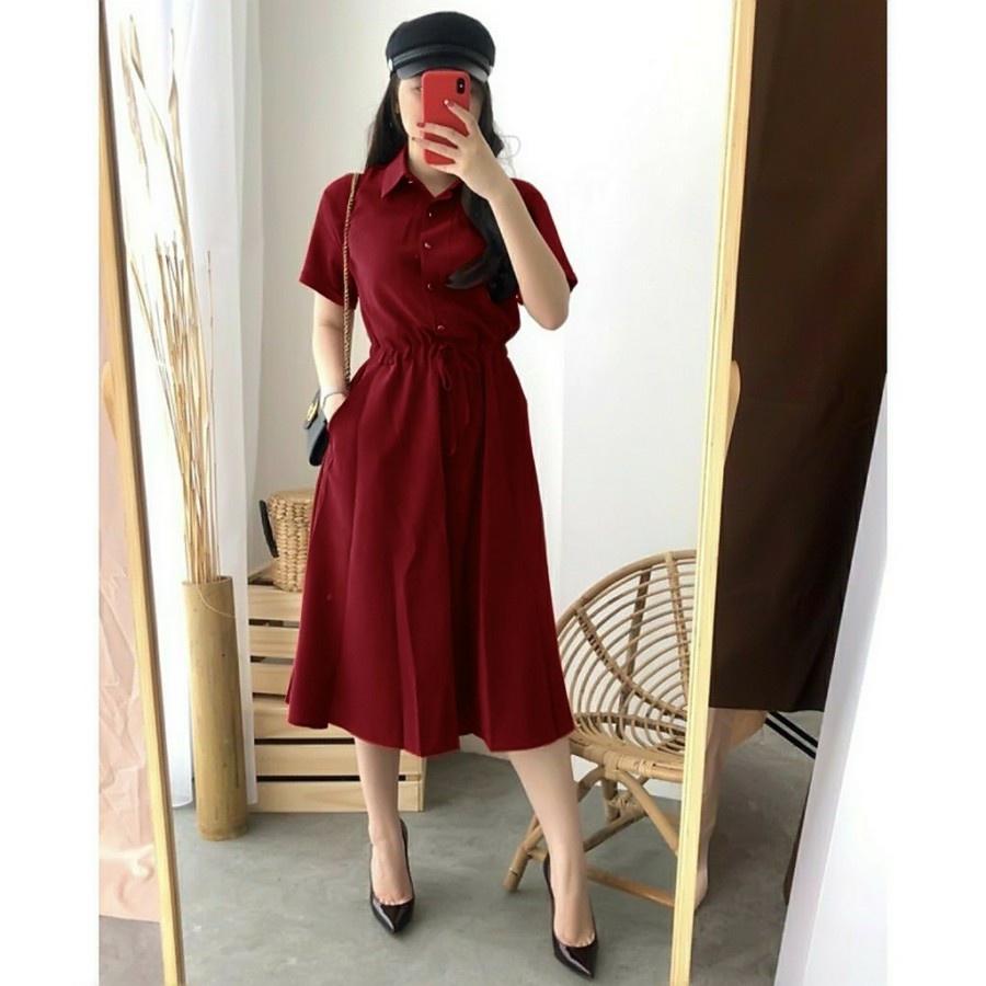 Vestido de mujer coreana vestidos de vino ropa larga de fiesta para adolescentes | Shopee Colombia