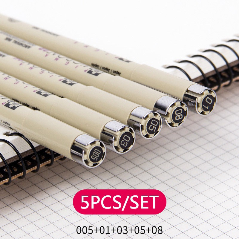 Set Manga Sakura Pigma Micron – 7 Stylos à Encre Noire Archive (005, 01, 02, 03, 05, 08, Pinceau) - 6