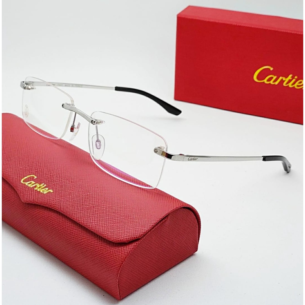 Marcos de anteojos Cartier de titanio puro 8201044 Gafas casuales limitadas de calidad