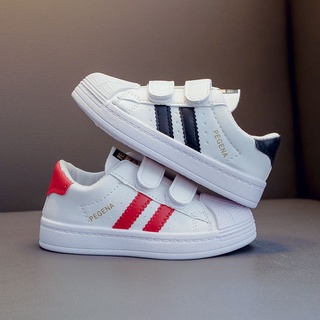 Zapatillas deportivas blancas para niños y niñas, calzado informal