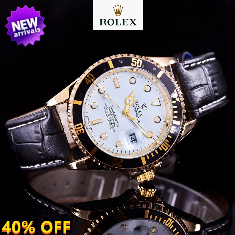 Rolex con discount correa de piel