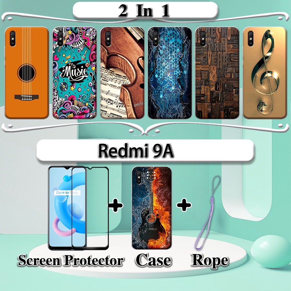 1 Uds vidrio templado completo para Xiaomi Redmi 9 9A 9T 9C 8 8A 7
