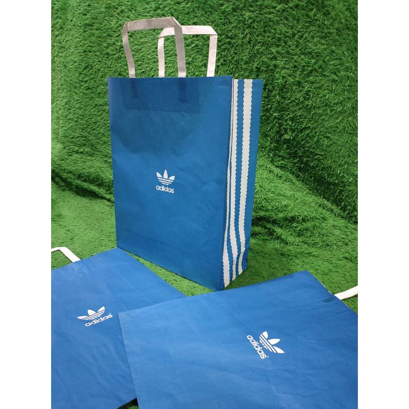 Un fiel menta pimienta Bolsa de papel Adidas bolsa de papel de regalo reciclable bolsa de papel  plegable tamaño S pequeño | Shopee Colombia