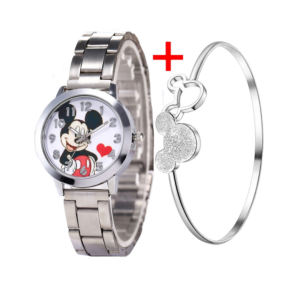 Reloj Pulsera Disney Mujeres De Dibujos Animados Mickey Minnie