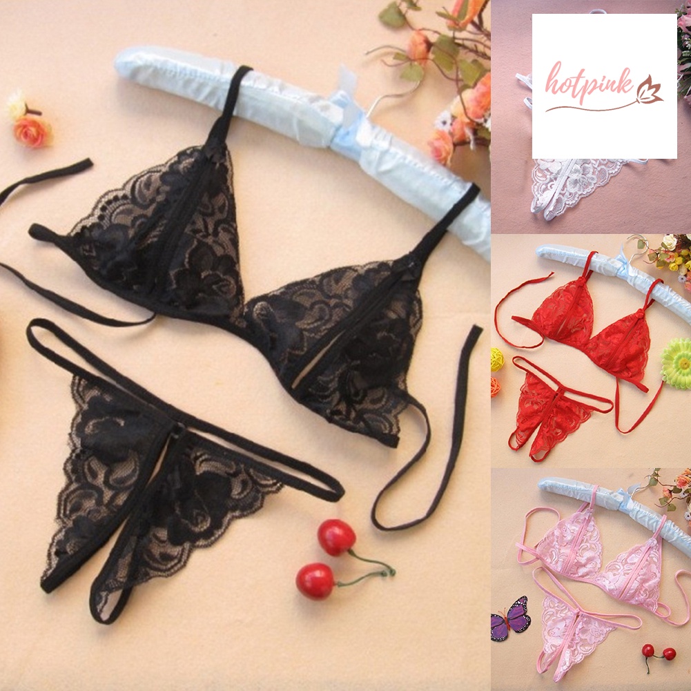 ho erotico mujeres encaje ver a traves triangulo copa sujetador abierto entrepierna calzoncillos ropa interior conjunto Shopee Colombia