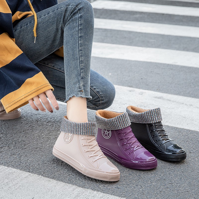 Botas De Lluvia Antideslizantes Para Mujer A La Moda Resistentes Al Agua  Zapatos