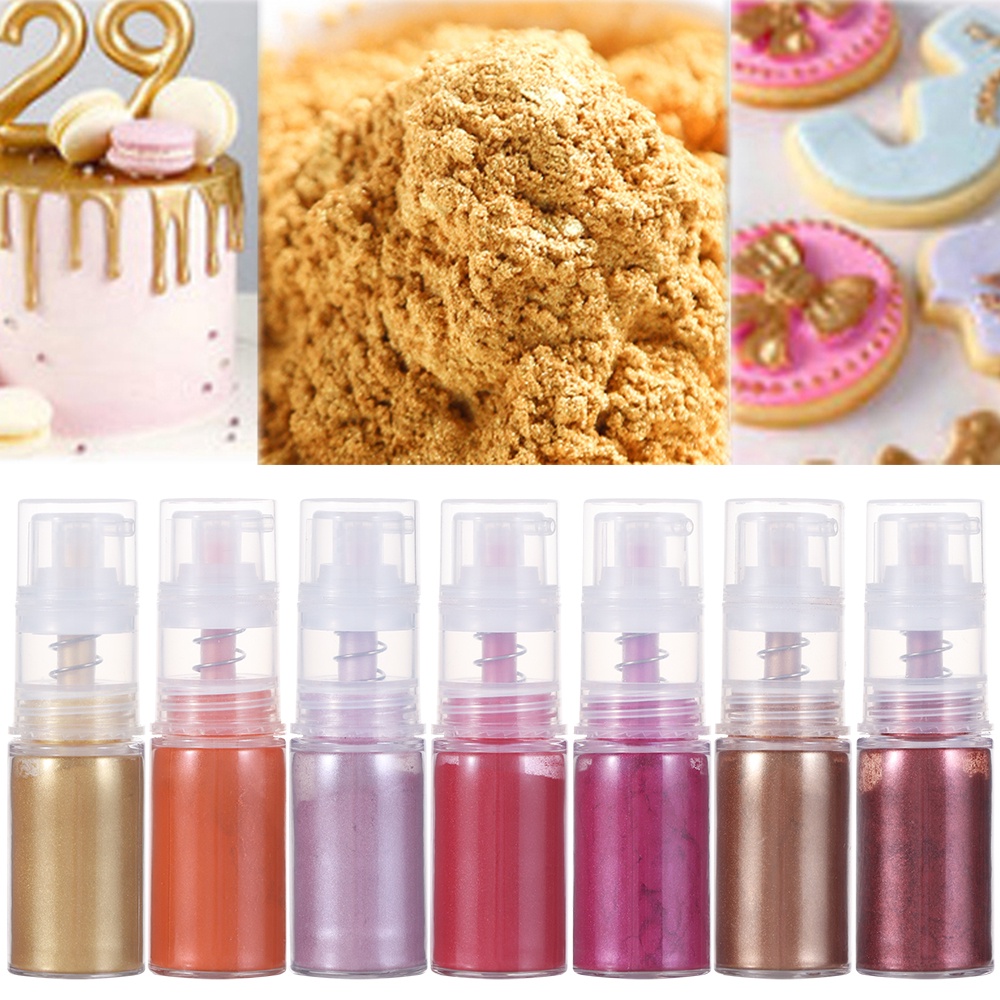 Purpurina comestible para decoración de tartas, polvo de Chocolate, Perla  para hornear, herramienta de decoración de