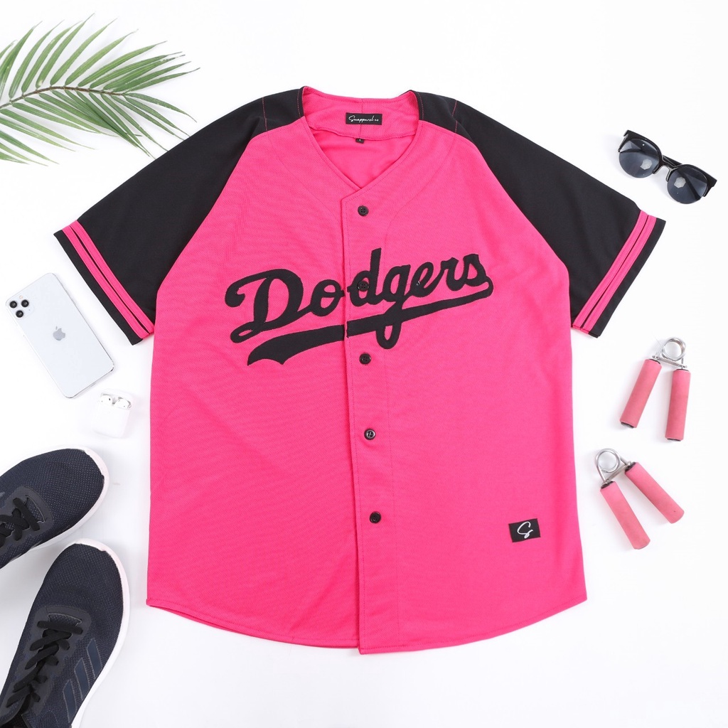 Jersey camisa de béisbol para las mujeres dodgers azul turquesa