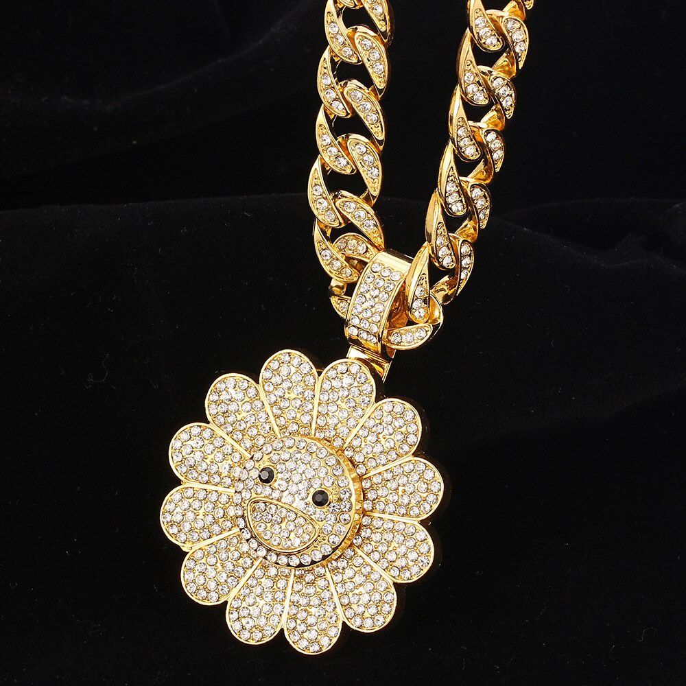 Colgante Con Letra De 1000 Familias Con Collar De Cadena Cubana De 20MM