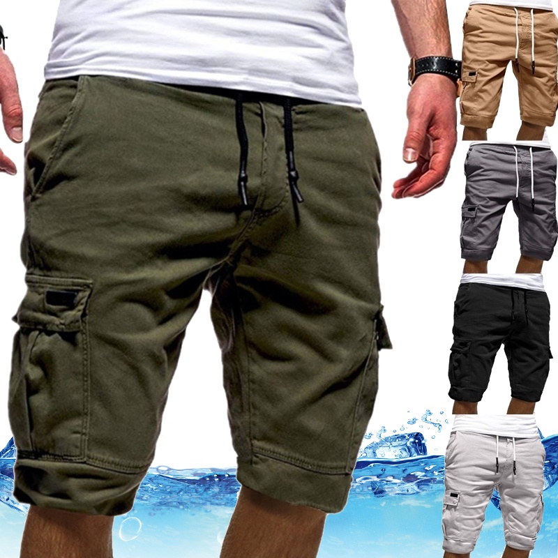 Pantalones Hombre Casual Corto Cargo Sport Jogger Jogging La