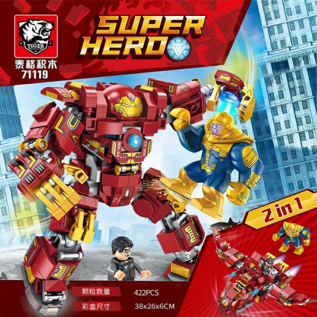 BMZ Spot Lego Super Heroe Marvel Avenger Vengadores 2002 Endgame Civil Infinity War Ironman Hulkbuster Shopee Colombia