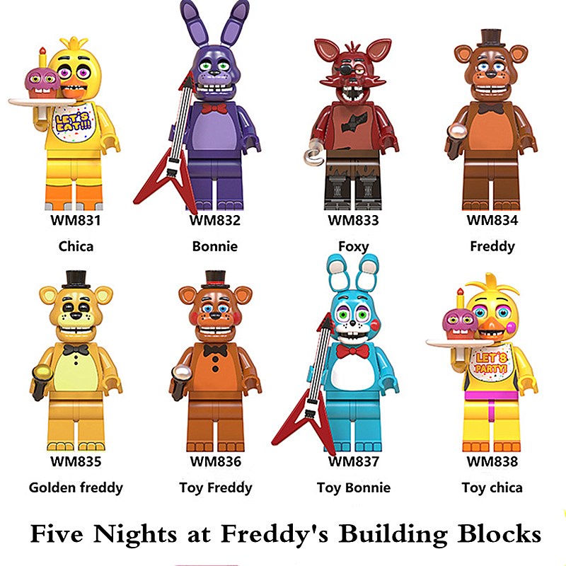 Lego Five Nights At Freddy Minifigures Building Blocks Toy Golden ...