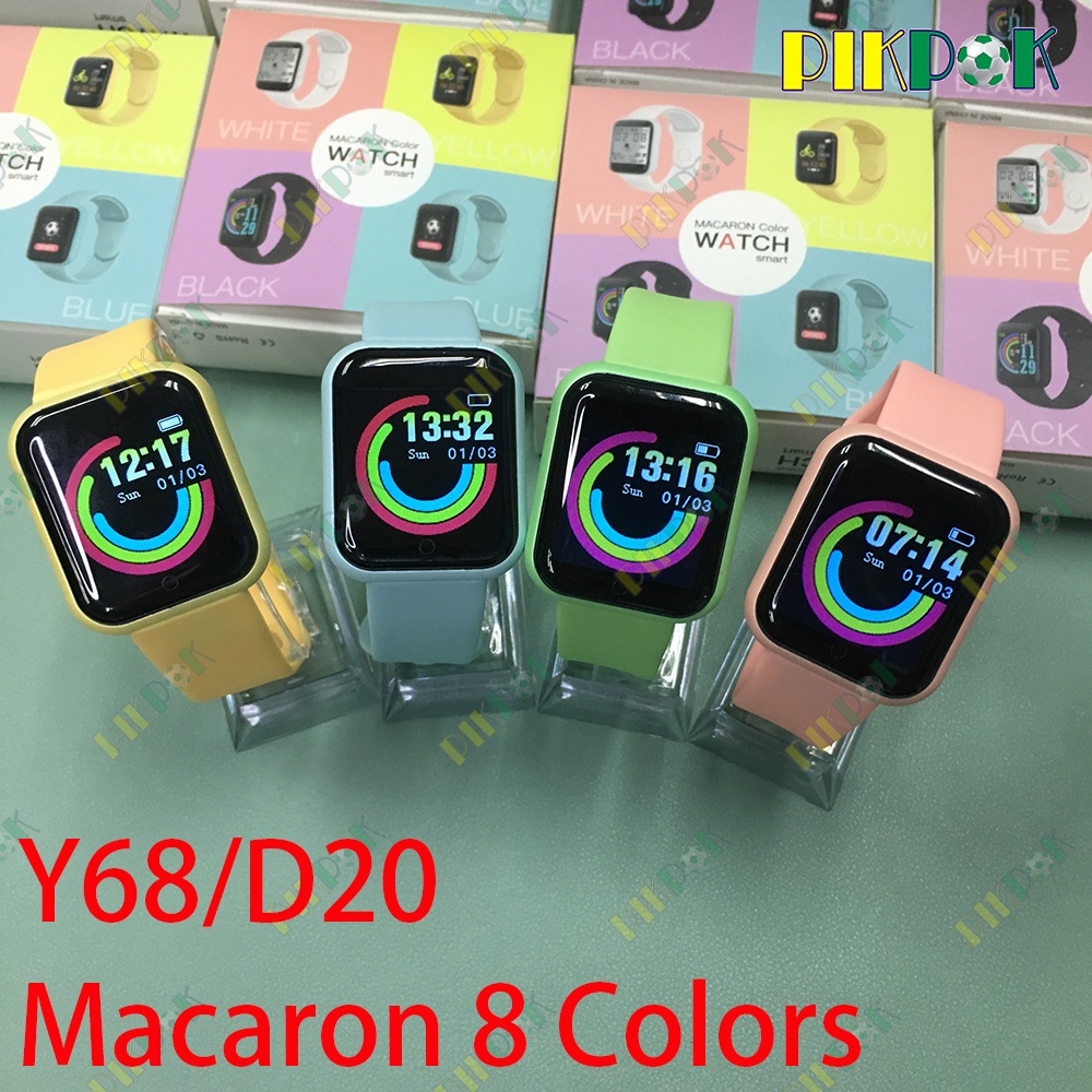Correa De Repuesto De Silicona Para Reloj Macaron Y68 D20 Y V6 Smartwatch  Universal Suave Tpu Pulsera