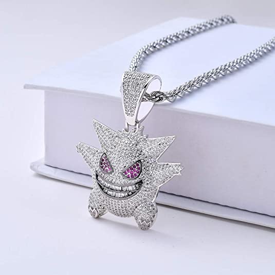 Pokemon Anime Gengar Figuras Divertido Collar Colgante De Dibujos ...