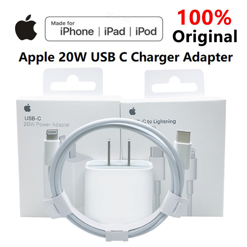 APPLE Cargador Apple USB-C 20W A2347 Original Con Cable C Lightning 1mt