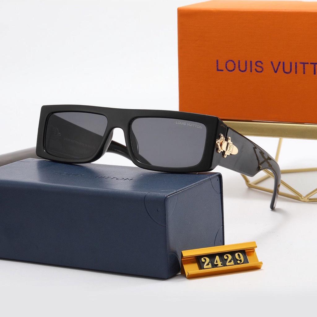 Louis Vuitton Marca Diseñador Cuadrado Gafas De Sol Mujeres Hombres Moda  Oversize Conducción Marco Redondo Retro Sombras