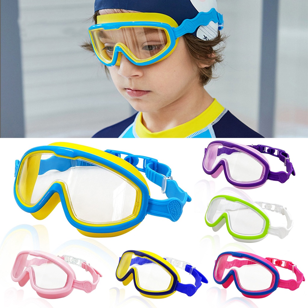 Gafas De Natación De Marco Grande Para Niños Anti Niebla Vista Ancha Equipo  Y Niñas Para Piscina