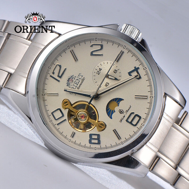 Orient Reloj De Los Hombres Sol Y Luna Relojes Mecanicos Totalmente Automatico Moda Para Shopee Colombia