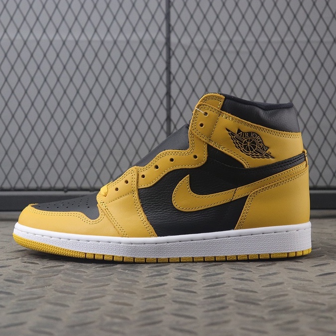 Nike Air Jordan High OG AJ1 Negro Amarillo Dedo Del Pie Retro Zapatos De Baloncesto 555088-701 aMeX Colombia