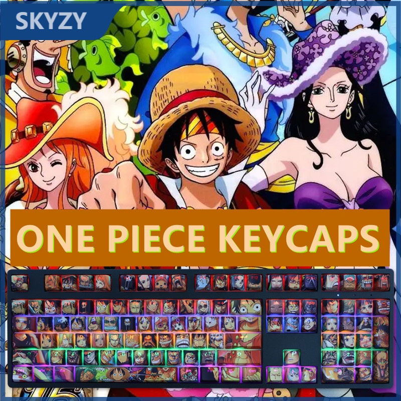 Keycap De Una Pieza Perfil OEM Monkey D . Luffy Anime RGB PBT DYE-SUB ...