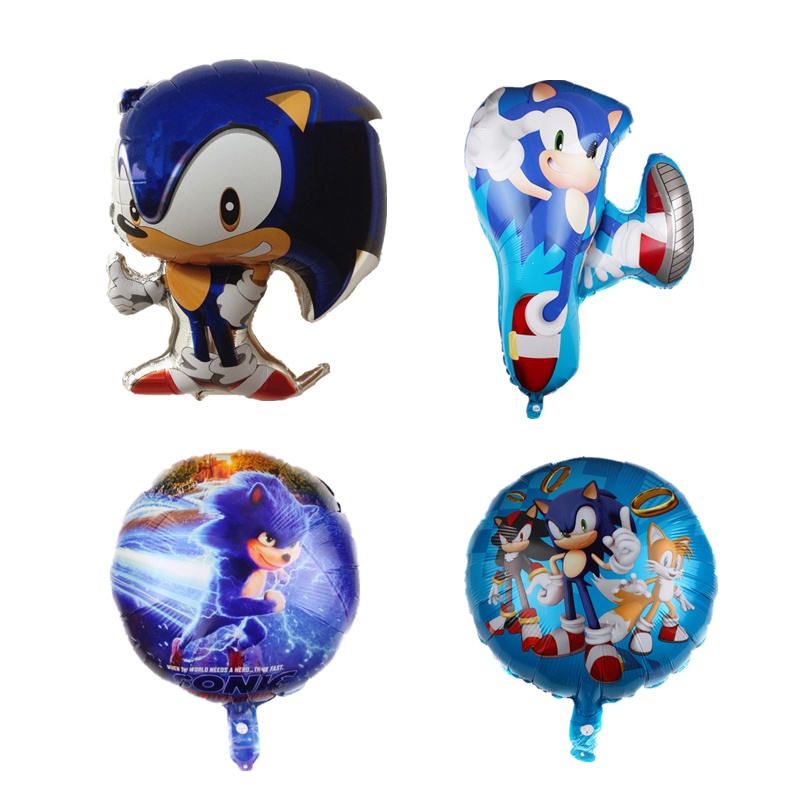 Sonic The Hedgehog Globo De Aluminio De Helio Para La Decoración De La  Fiesta De Los Niños